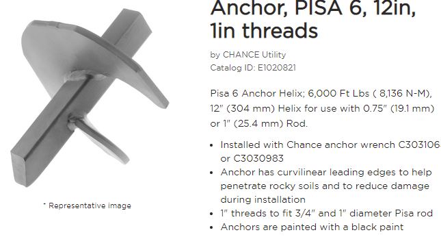 Anchor 12in 6k 1in